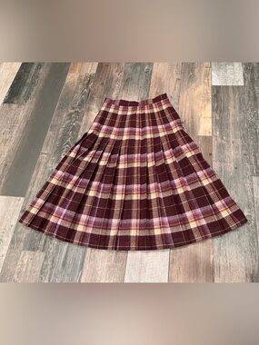 James Pringle Inverness Scotland Kilt Skirt Women Plaid 100% Wool Tartan US 8